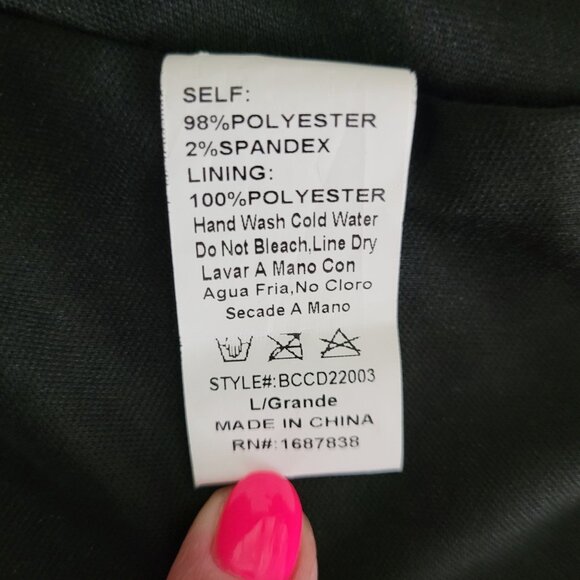 Banjul Sleeveless Baroque Print Ruched Dress Womens Size L Black Gold Party - Picture 8 of 8